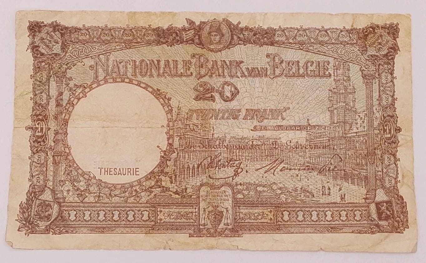 Belgium 1943-1944 Banque Nationale De Belgique Francs Banknote Lot 5
