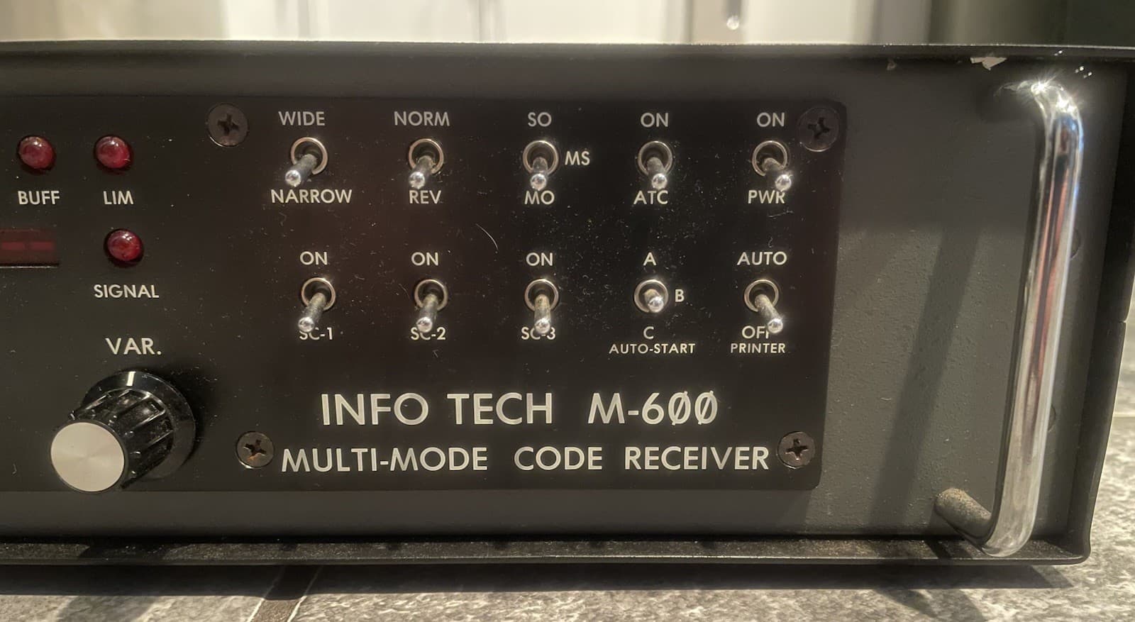 Powers On Info-Tech M-500 Multi-Mode Code Receiver HAM Radio Morse Code Infotech 4
