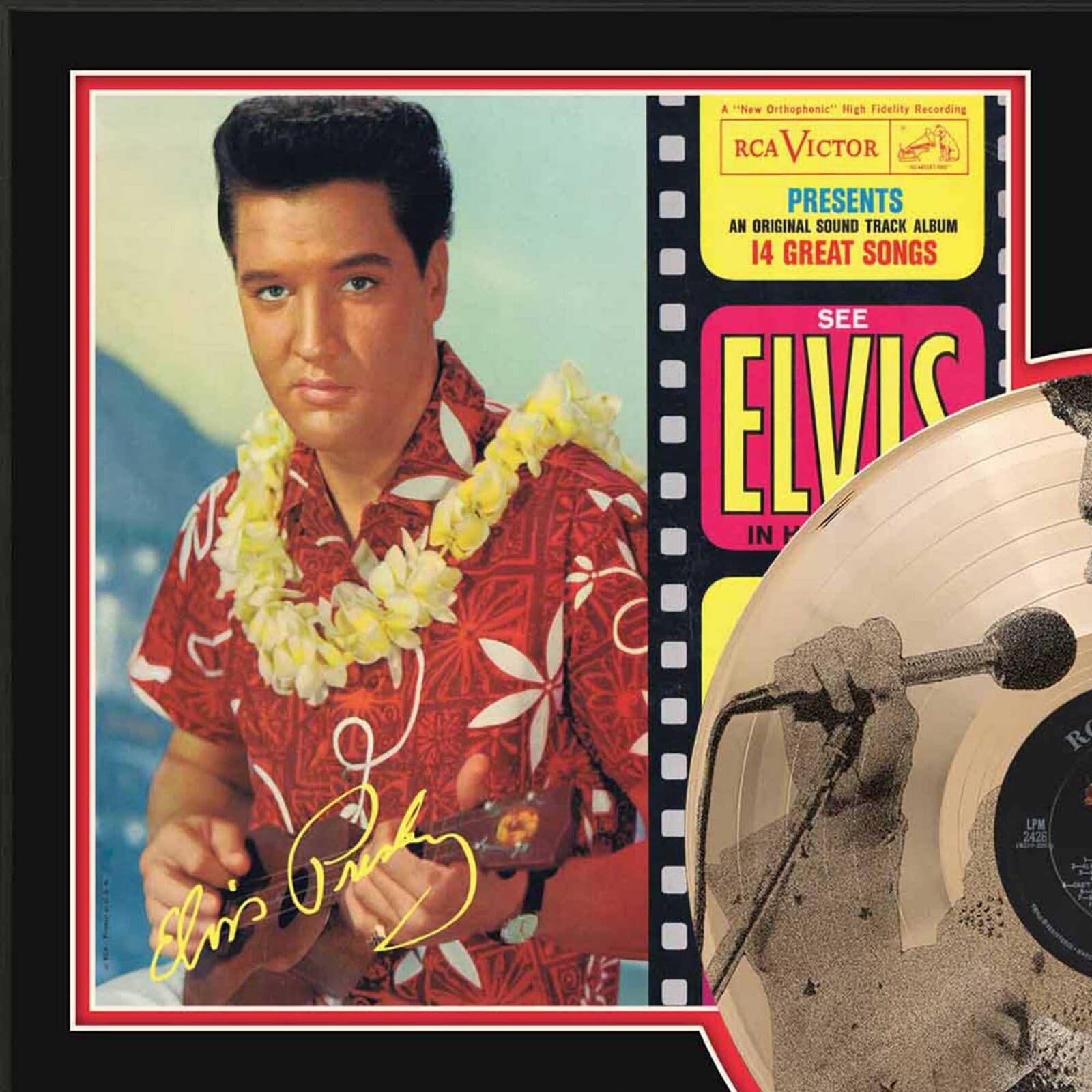 Elvis - Blue Hawaii  Custom Etched Reproduction Signed LP Display 2