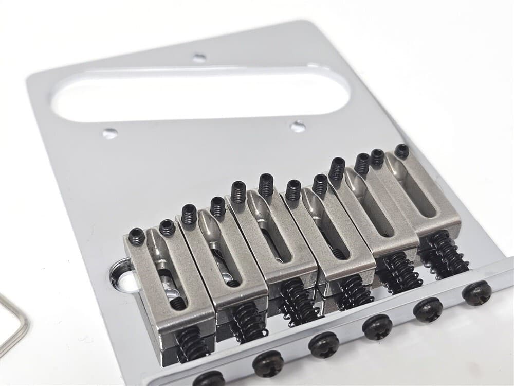 True Custom Shop® Gotoh Brass Bridge w/h Steel Saddles Fits Fender Modern Tele 2