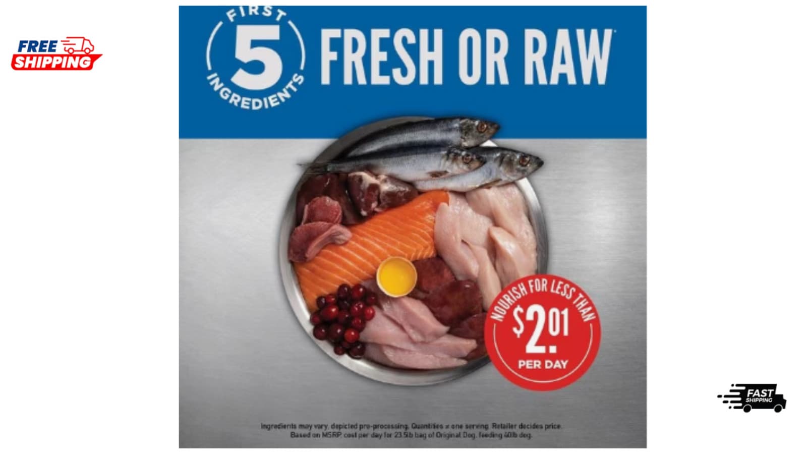 ORIJEN Grain Free High Protein Fresh & Raw Animal Ingredients Dry Dod food 23.5 4