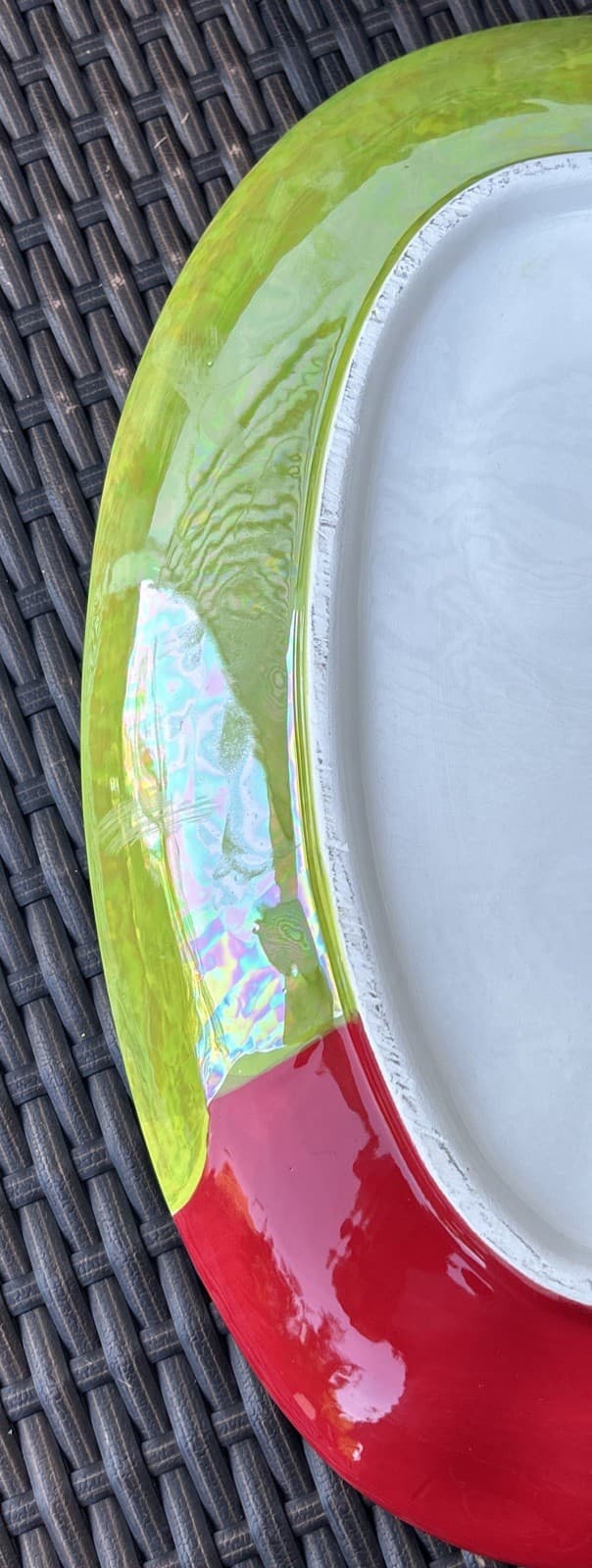 Disney Villains Evil Queen Poison Apple Platter Iridescent Hand Painted 14in New 6