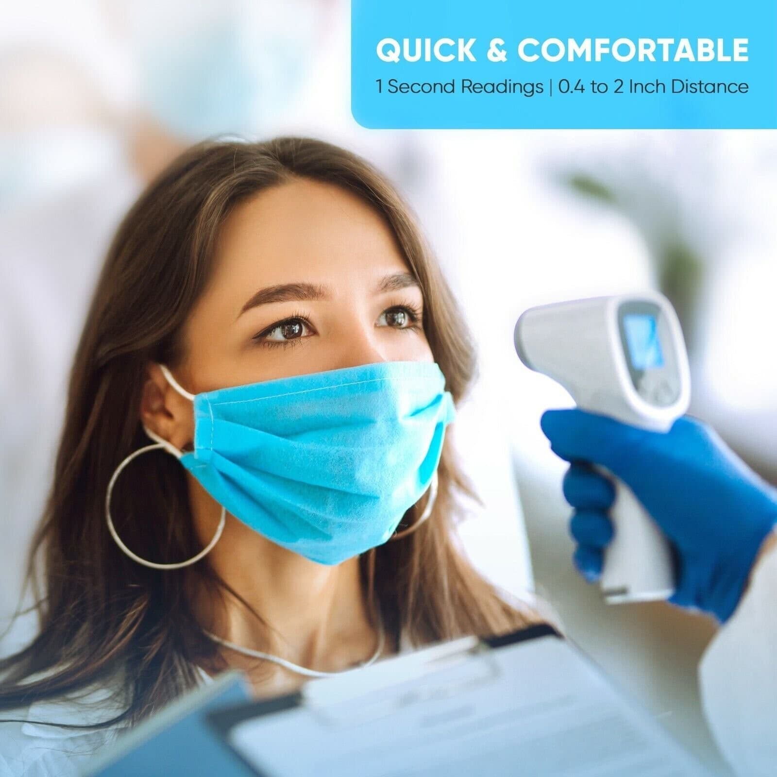 SereneLife Infrared Touchless Thermometer , Fever Alarm And Memory Recall 3