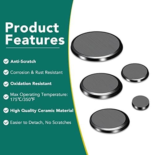 5 Different Sizes, 100Pcs Strong Ceramic Magnets with Adhesive 5 Size 100PCS 5