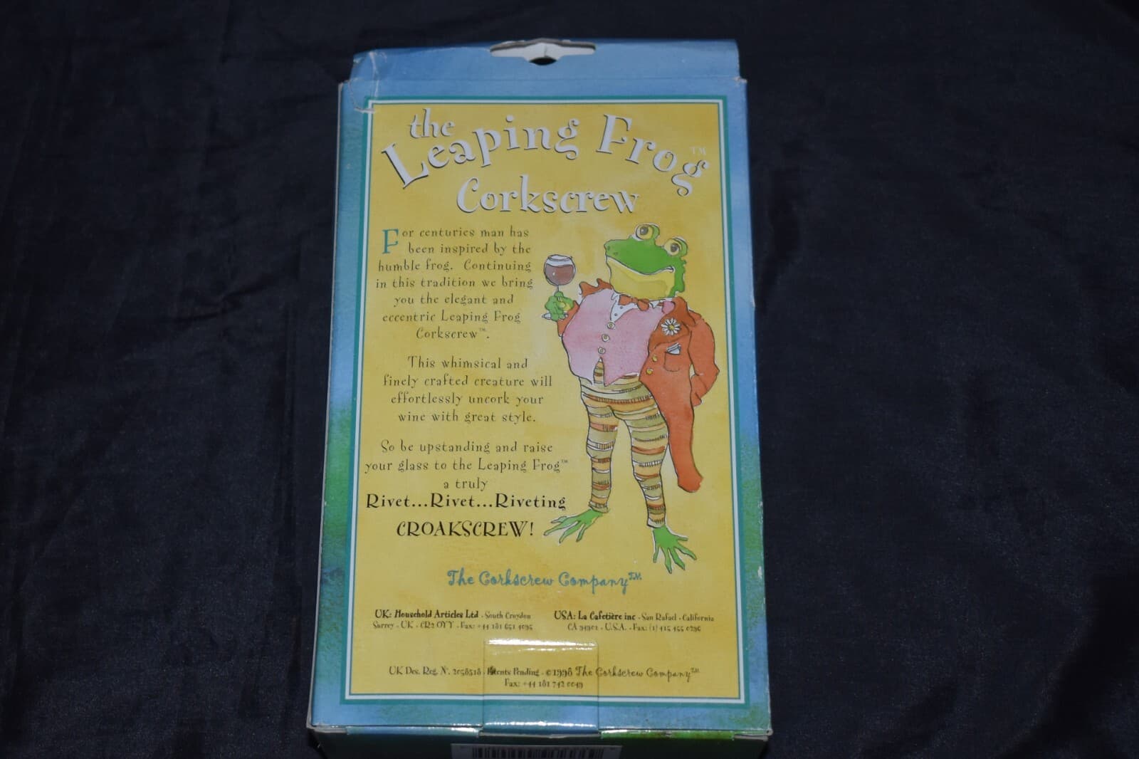 The Leaping Frog Chrome Accordion Corkscrew Wine Bottle Opener in BOX ca, 1998 5