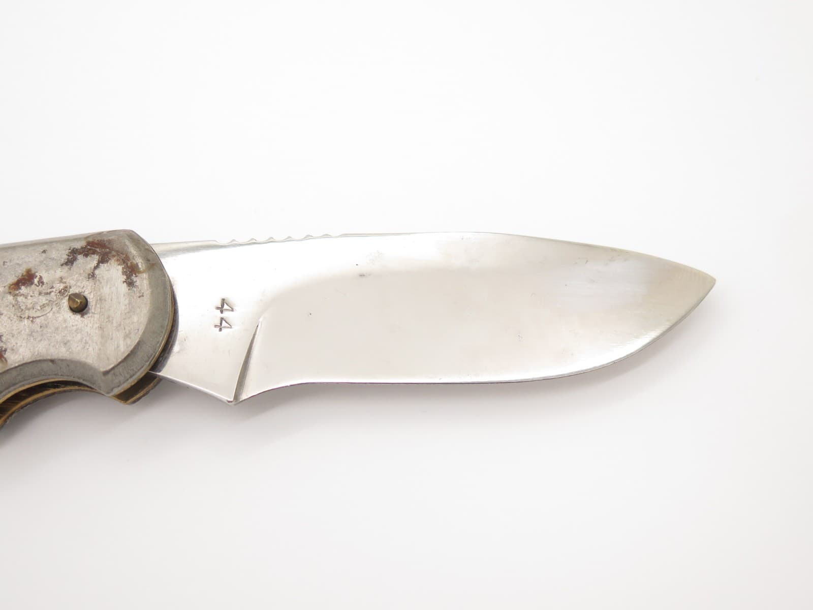 Vtg '70s Rhino Magnum Imai Seki Japan Folding Hunter Lockback Knife Unfinished#1 4