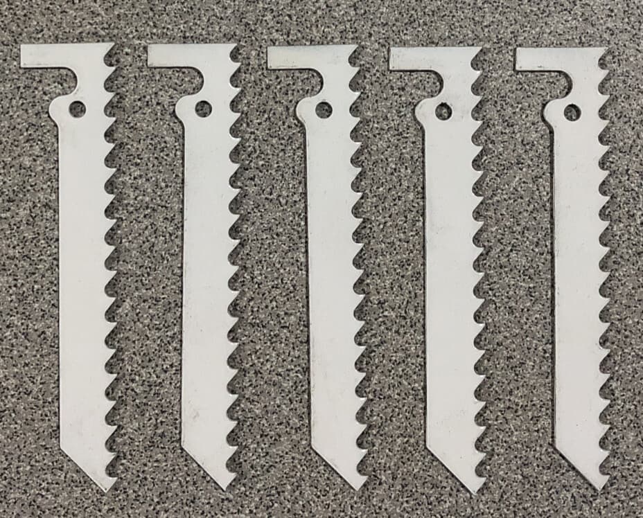 (LOT OF 10) Hook Shank Bi-metal Jig Saw Blade, 3"L x 3/8"W x .035”