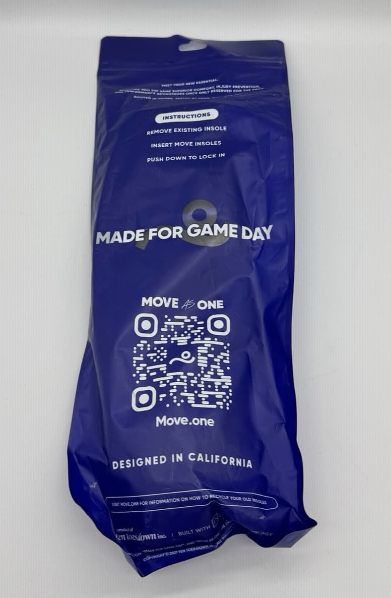 Move Game Day Performance Insoles Support Dual-Foam Active Heel M 12 W 13.5 NEW 4