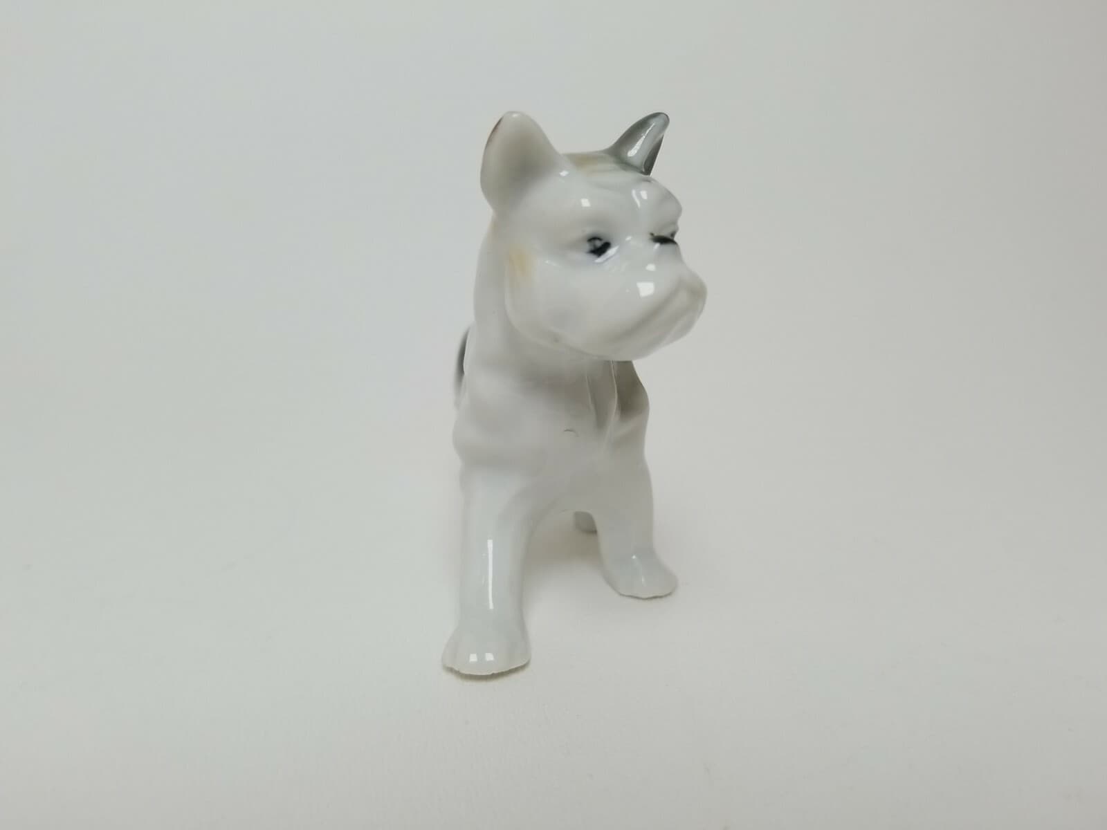 Vintage Porcelain Bulldog Made in Japan 2.75" x 3.5" Figurine  2