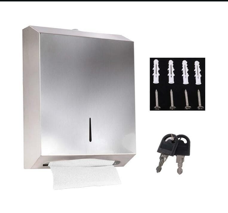 Hand Paper Towel Dispenser Wall Mount Touchless Commercial Folded Bathroom