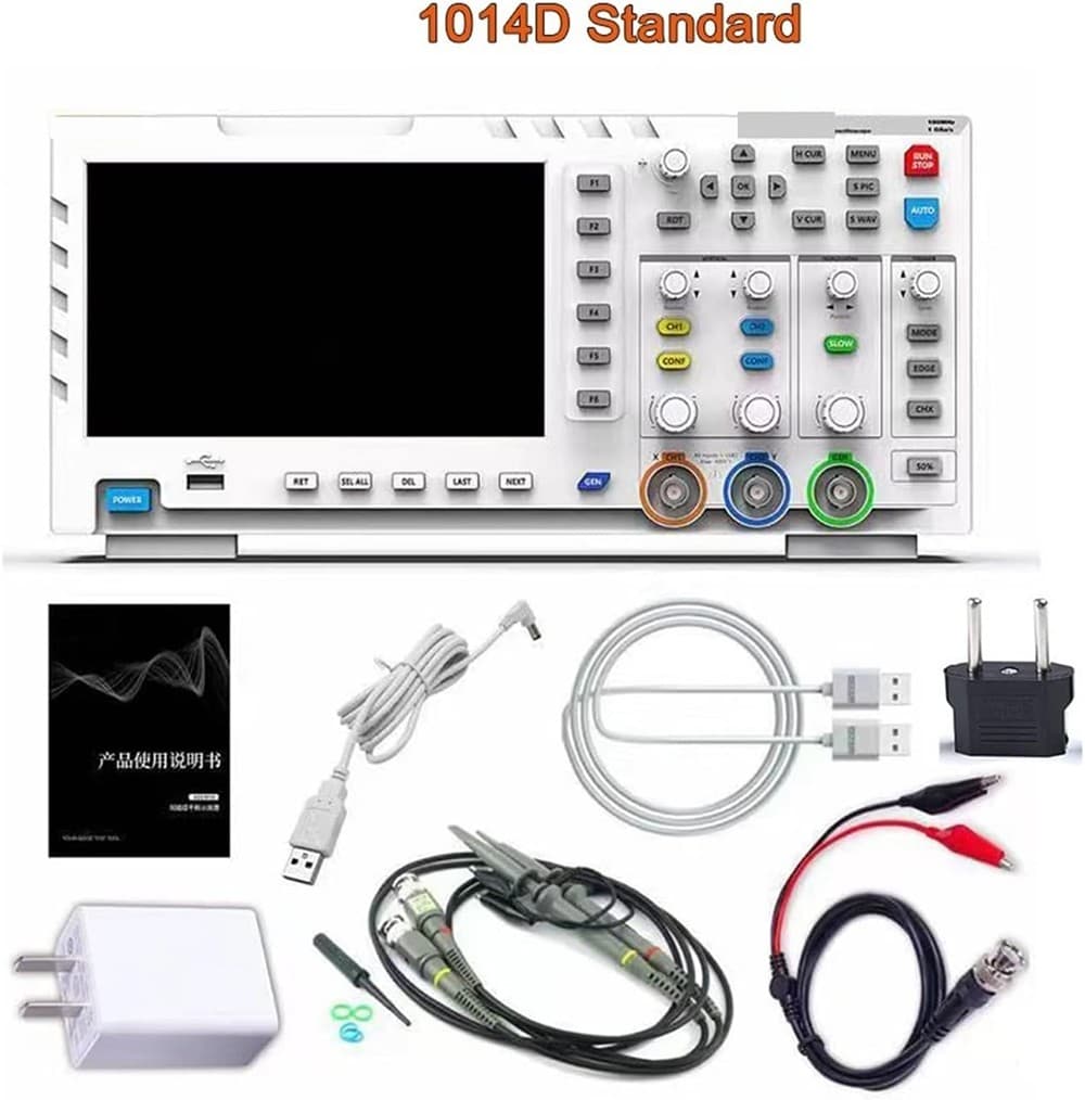 FNIRSI-1014D Digital Oscilloscope 100MHz 1GSa/s 240Kbit Signal Generator 5
