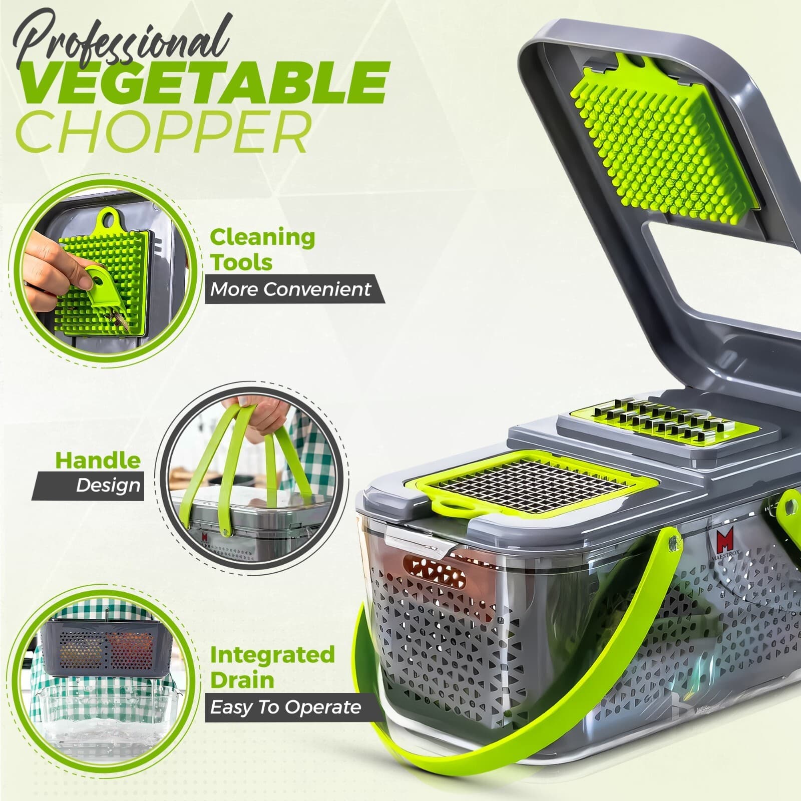 Vegetable Chopper 22 in 1 – For Vegetables, Fruits, and Onions - Multifunctional 3