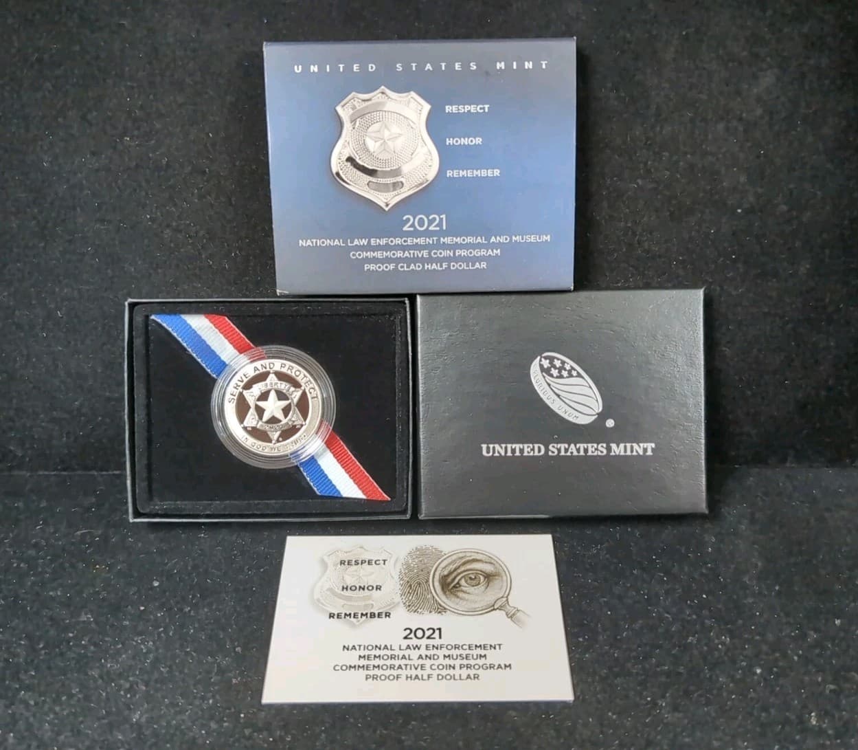2021 National Law Enforcement Memorial & Museum Proof Clad Half Dollar 50c US N1 2