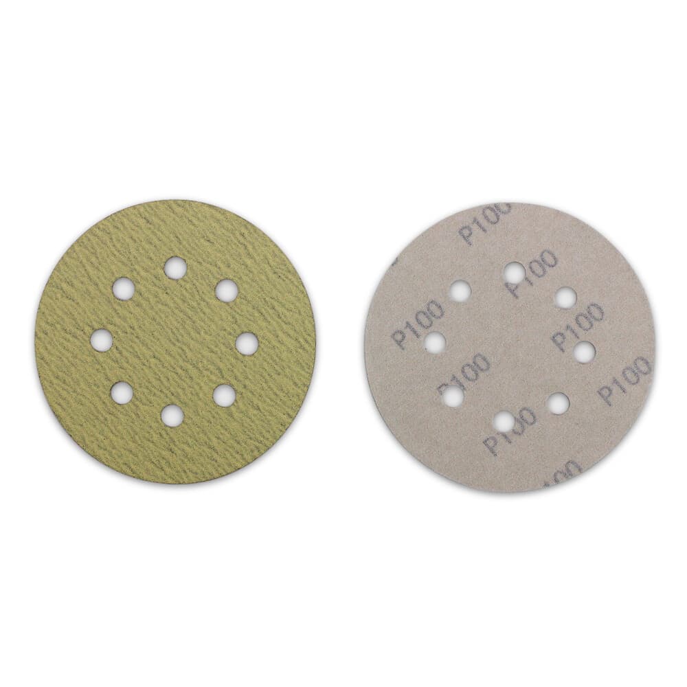 100 Pack - 5" Inch 8 Holes 80 Grit Hook & Loop Sanding Discs Orbital DA Disks 2