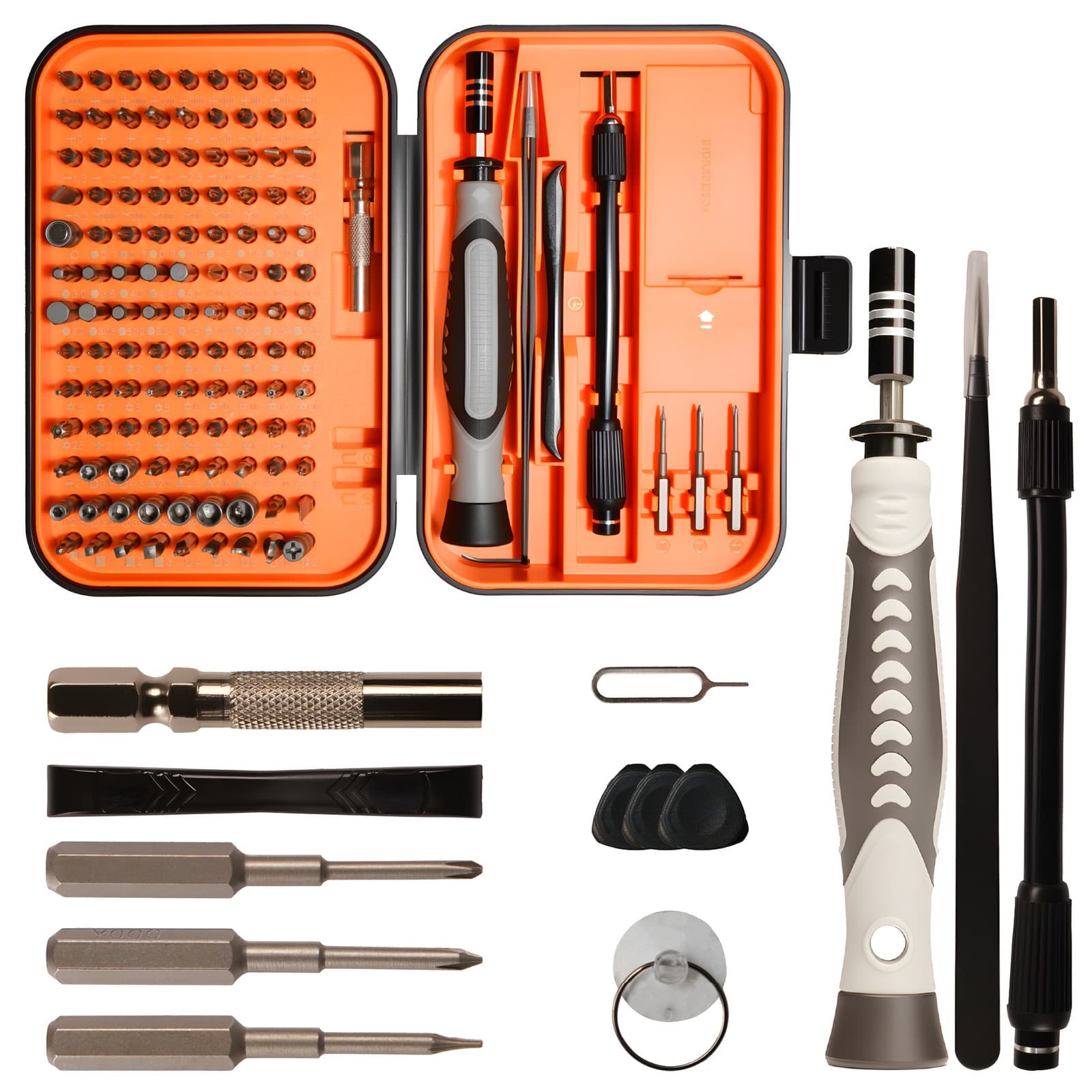 130-IN-1 Precision Screwdriver Set Repair Tool Kit with 117 S2 Steel Bits Tools