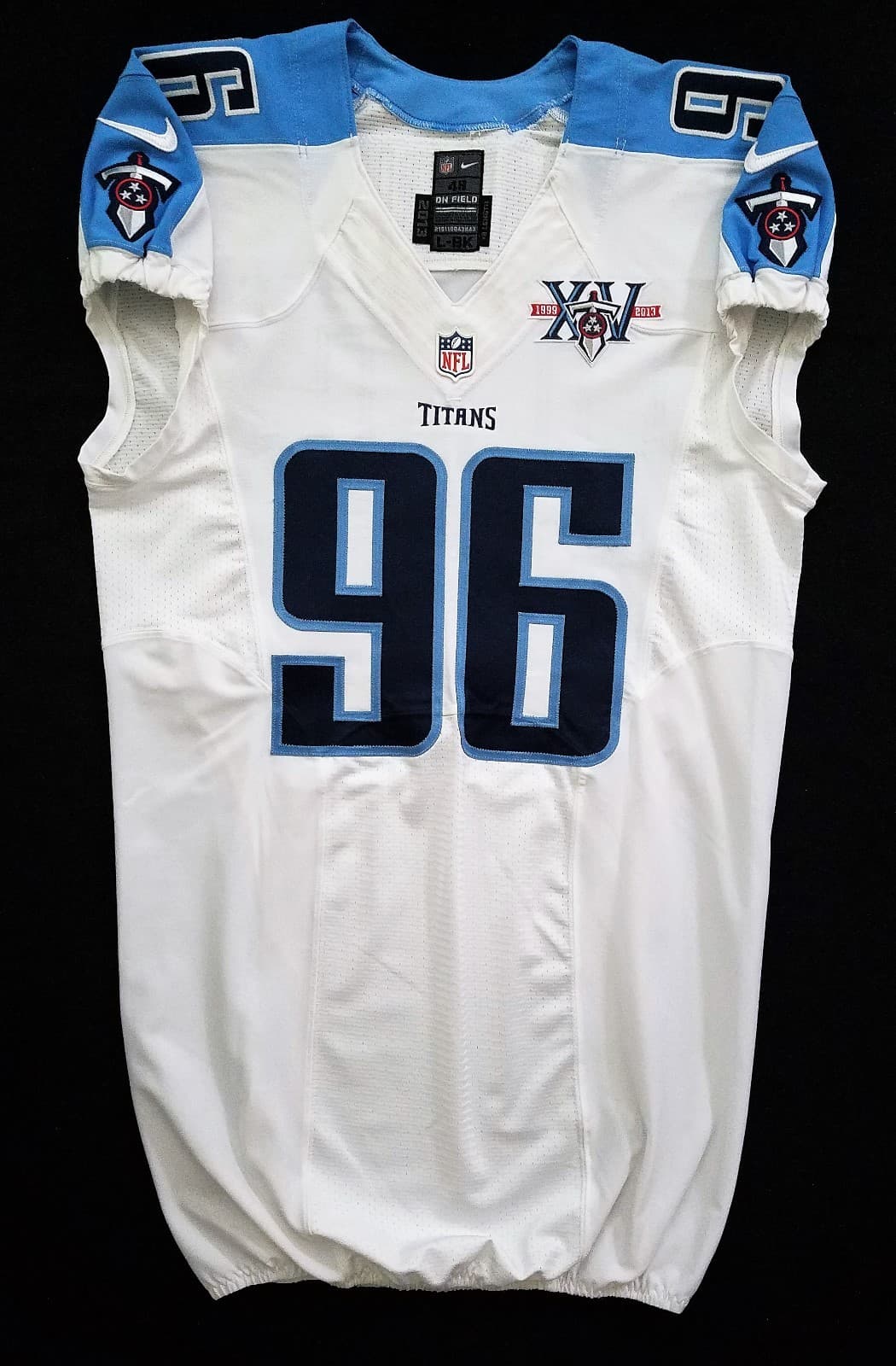 Tennessee Titans #96 DaJohn Harris NFL Game‑Issued Jersey with XV Patch - 43843 5