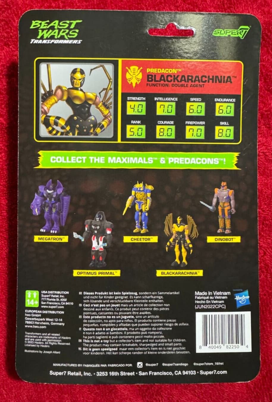 Blackarachnia Action Figure ~ Transformers ~ Wave 7 Beast Wars ~ NEW on CARD 3