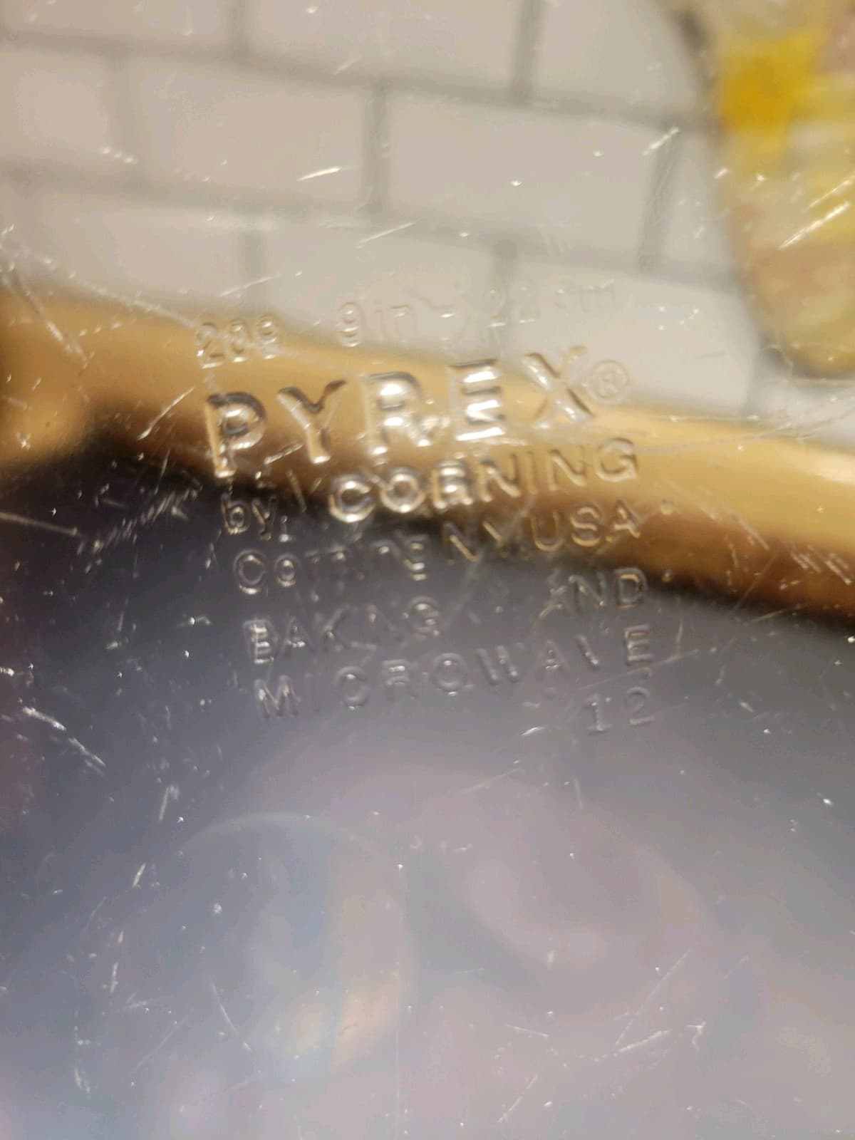 Vintage PYREX 9in Clear Pie Dish Pre-1975 #209  12 3