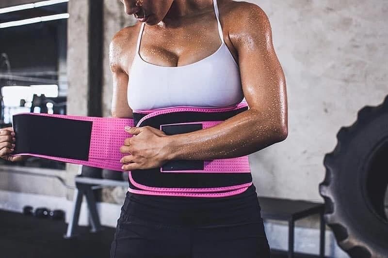 UBC-Sweat Sweet Waist Belt Trimmer Belt-Large/Pink adjustable waist Trainer