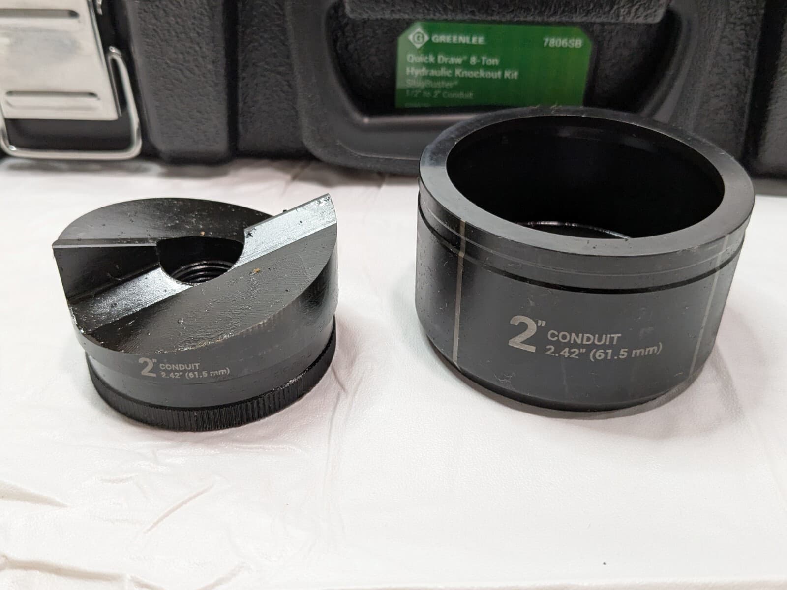 Greenlee Quick Draw 8-Ton Hydraulic Knockout Kit w/SlugBuster 1/2" to 2" 7806SB 5