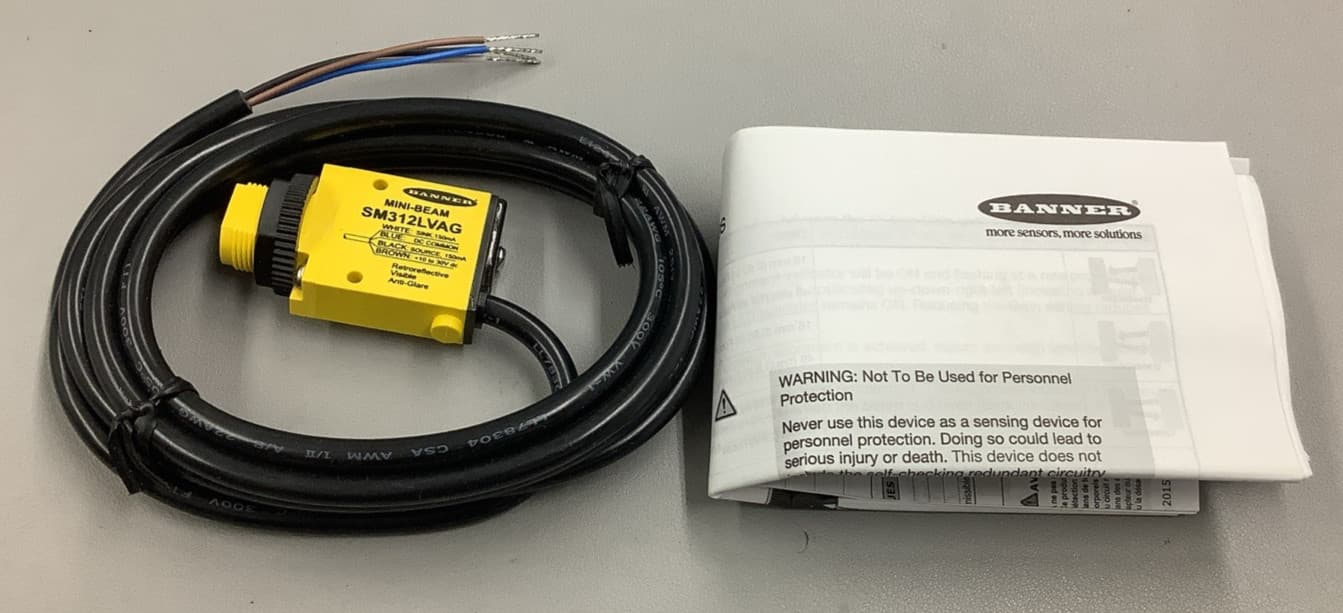 Banner SM312LVAG Mini Beam Photoelectric Sensor 150mA, 10/30VDC (B622)