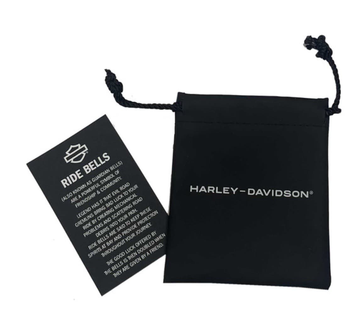 Harley Davidson H-D Wordmark Contrast Metal Ride Bell Black/Silver 34M00169 3