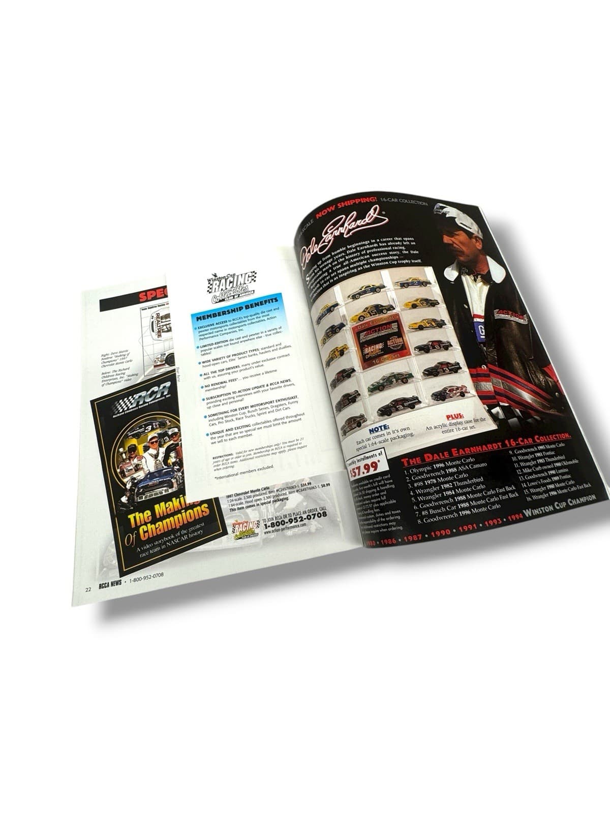 Summer 1997 RCCA News Action Racing Quarterly Product Update Bill Elliott 4