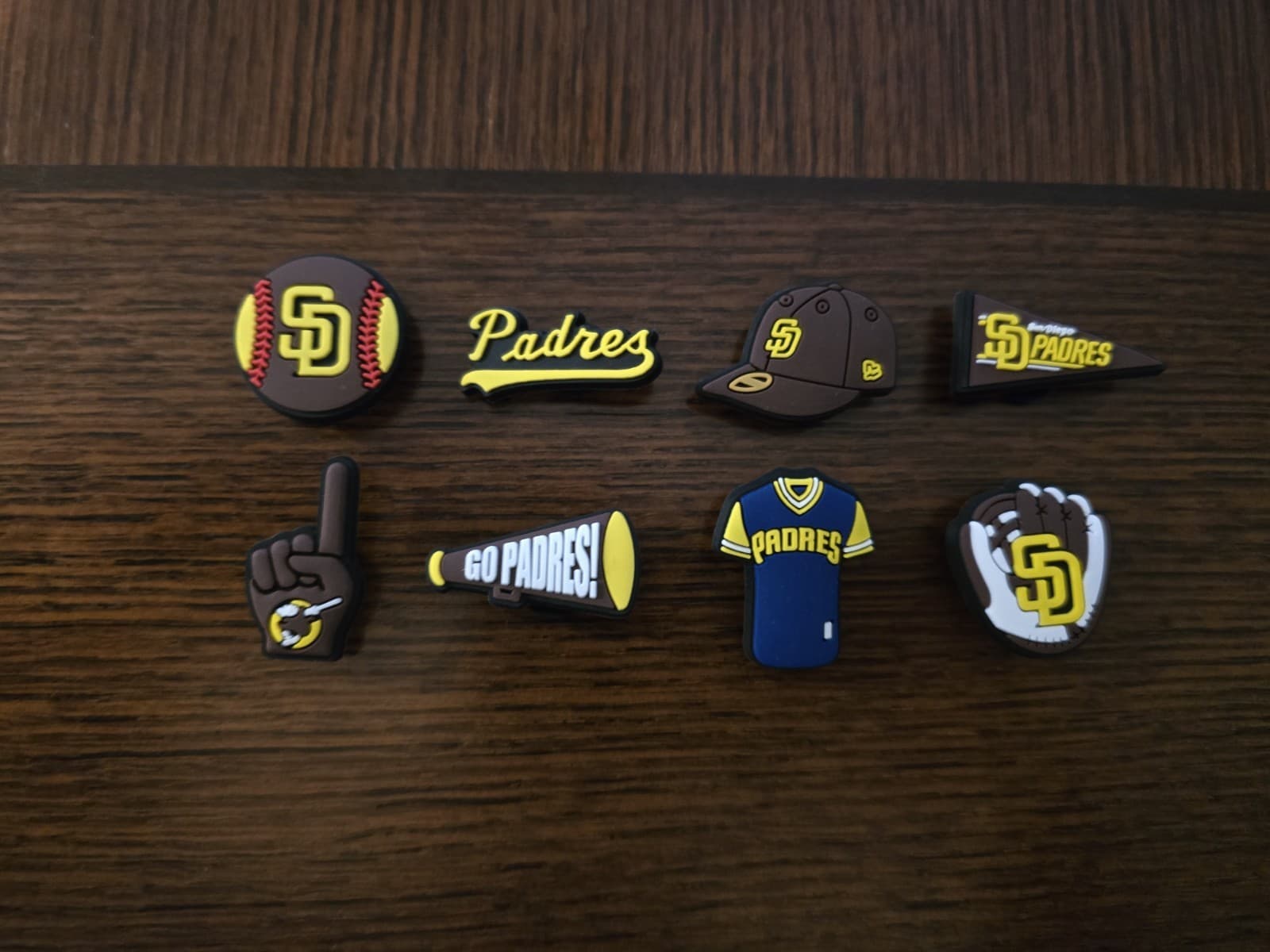 Lot Of 8 Padres Shoe Charms