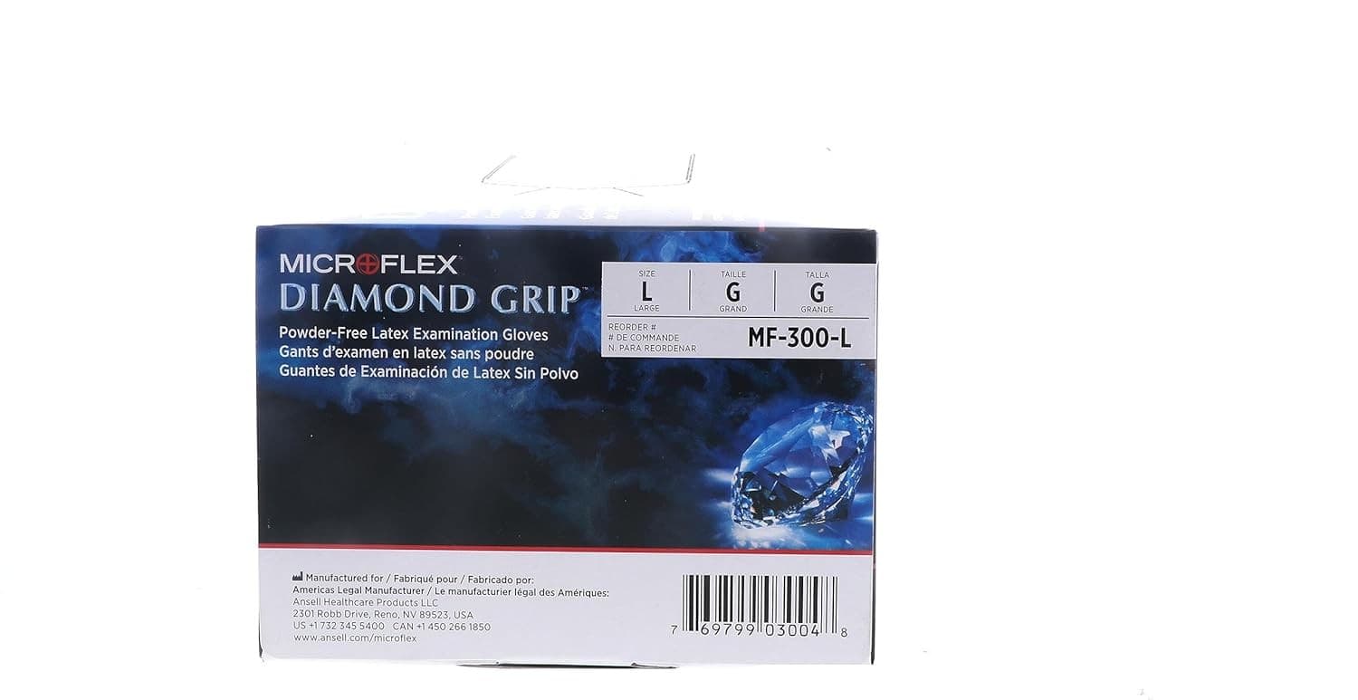 Ansell MICROFLEX ​Diamond Grip MF-300 Exam Standard Large (Pack of 200)  3