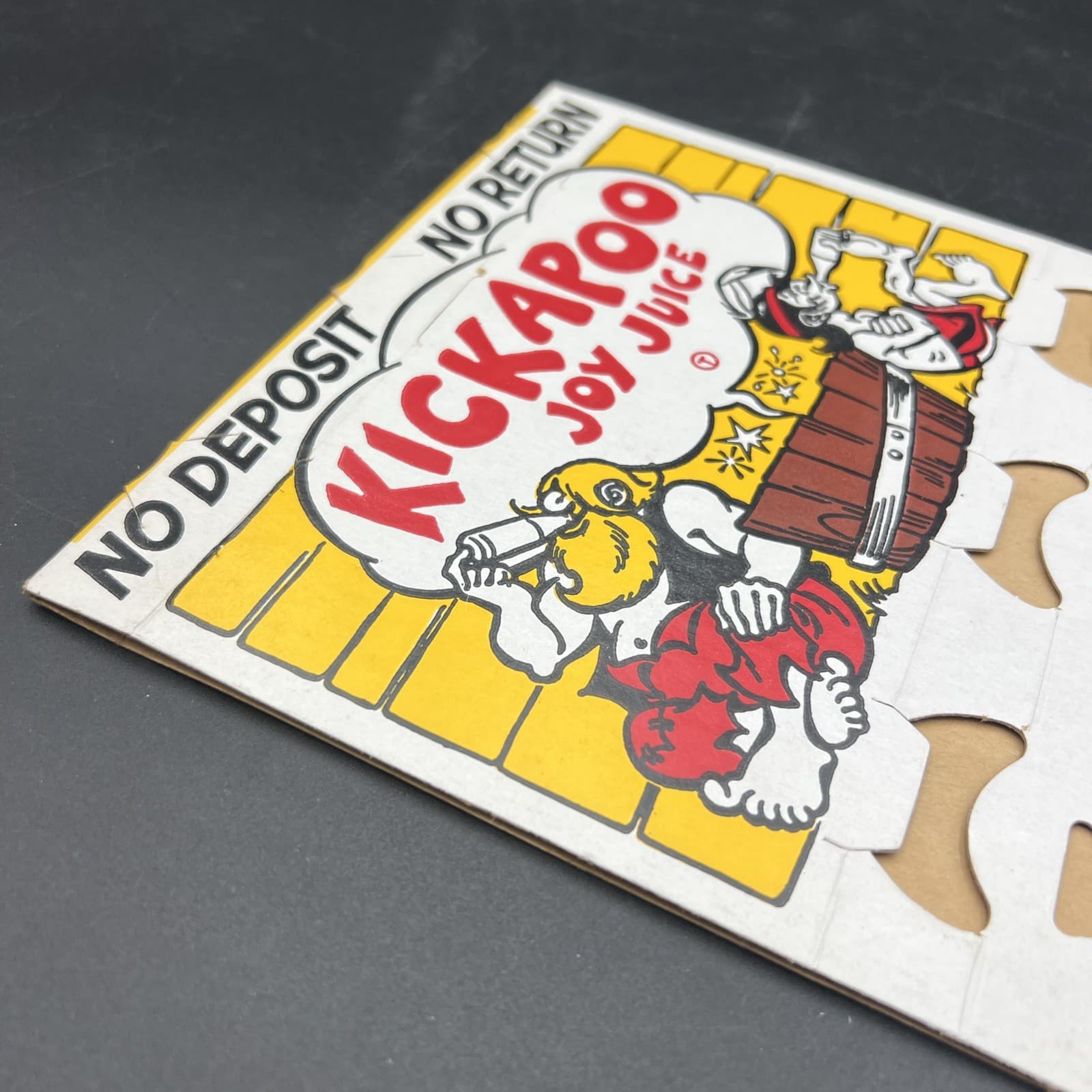 Kickapoo Joy Juice King-Size 10 Oz Acl Bottle Cardboard Carrier-B 3