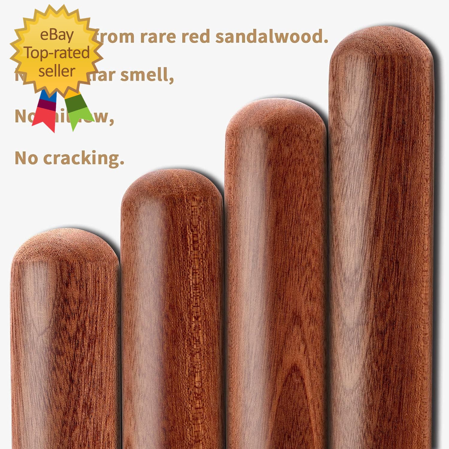 Aisoso French Rolling Pin, 17.7 Inches Wood Rolling Pin for Baking Extra Long Th 3