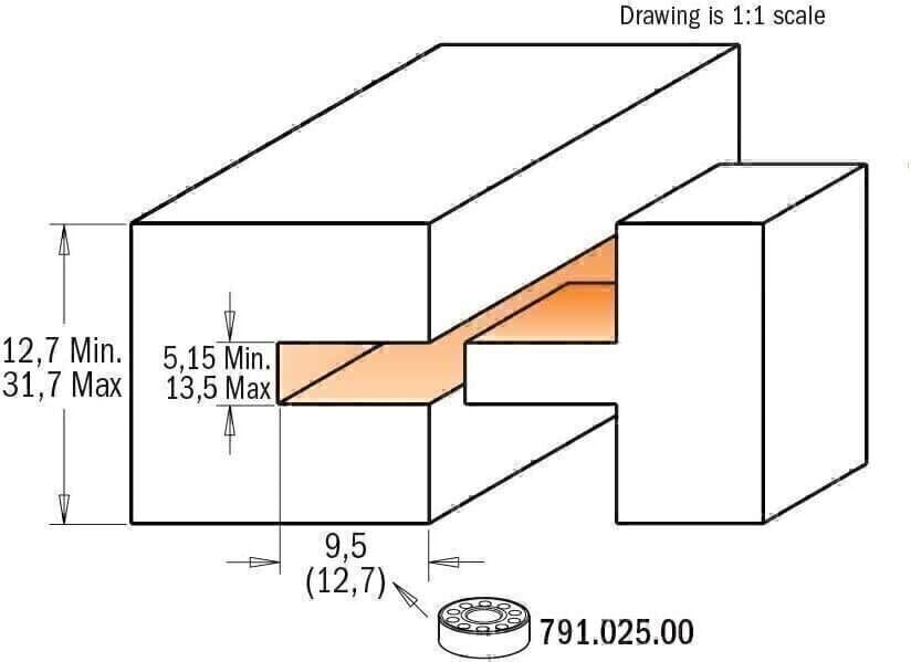 CMT 800.625.11 Adjustable Tongue and Groove Bit Set for Mission Style Cabinet... 5