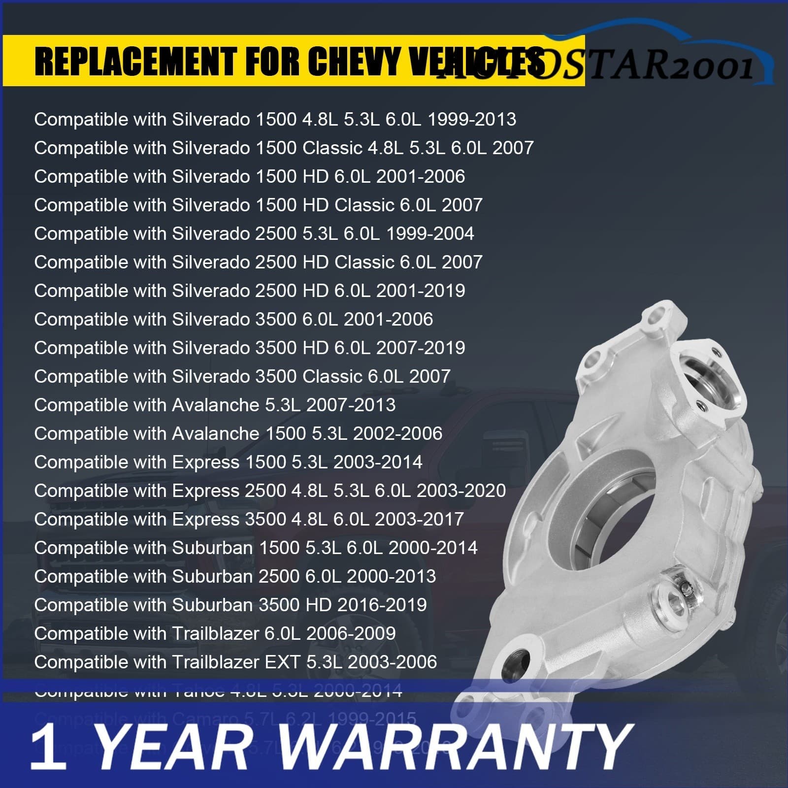 High Volume Melling Oil Pump Kit M295HV For 4.8L 5.3L 6.0L Silverado NEW 2