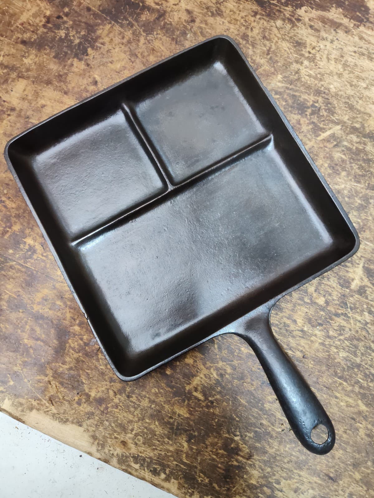 "Fully Restored" Wagner Cast Iron Breakfast Skillet Pan Early Logo Flat 5