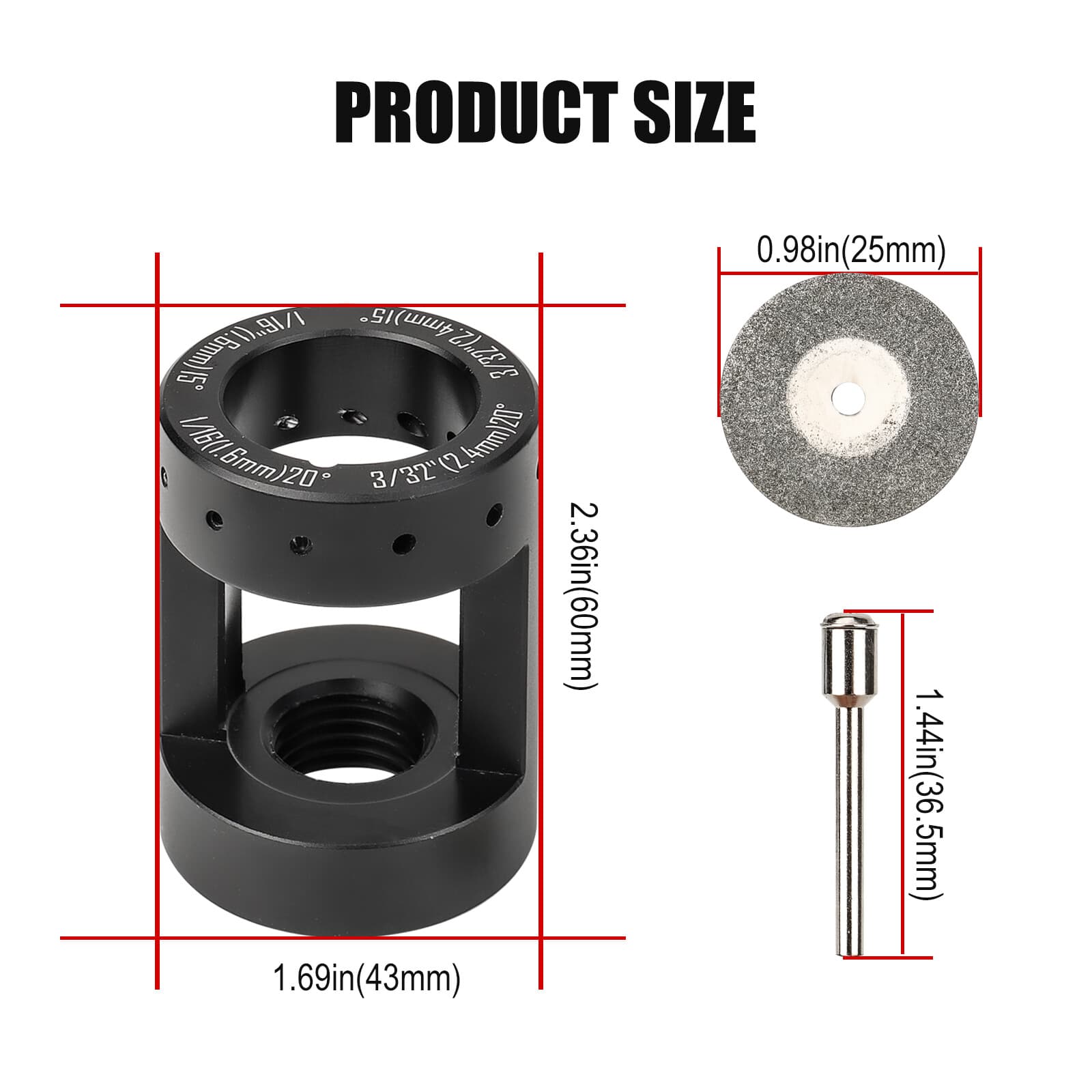 TIG Welding Tungsten Grinder Sharpener  Multi-Angle Offsets Cut off TOOL Welder 3