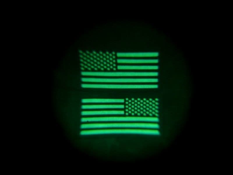 Reversed Black and Tan Us Ir Infrared USA Flag Military Morale Reflective Patch 2