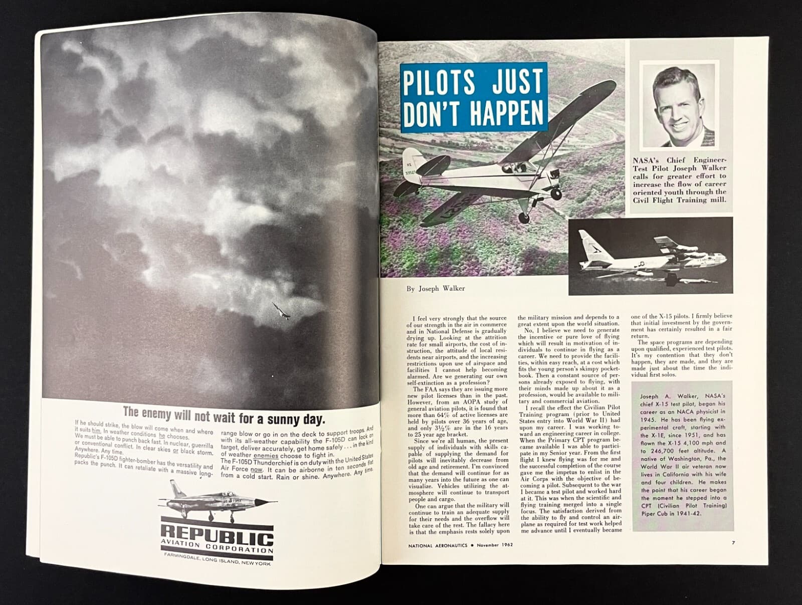 1962 NAA National Aeronautics VTG Magazine Flight 40th Anniversary Planes Pilots 3
