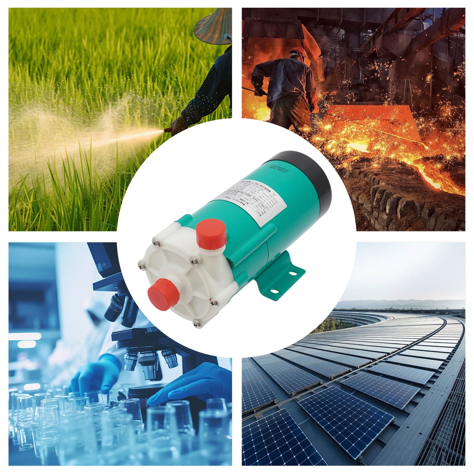 27L/Min Magnetic Drive Water Pump Industrial Chemical Water Pump 2600r/Min 15W 2