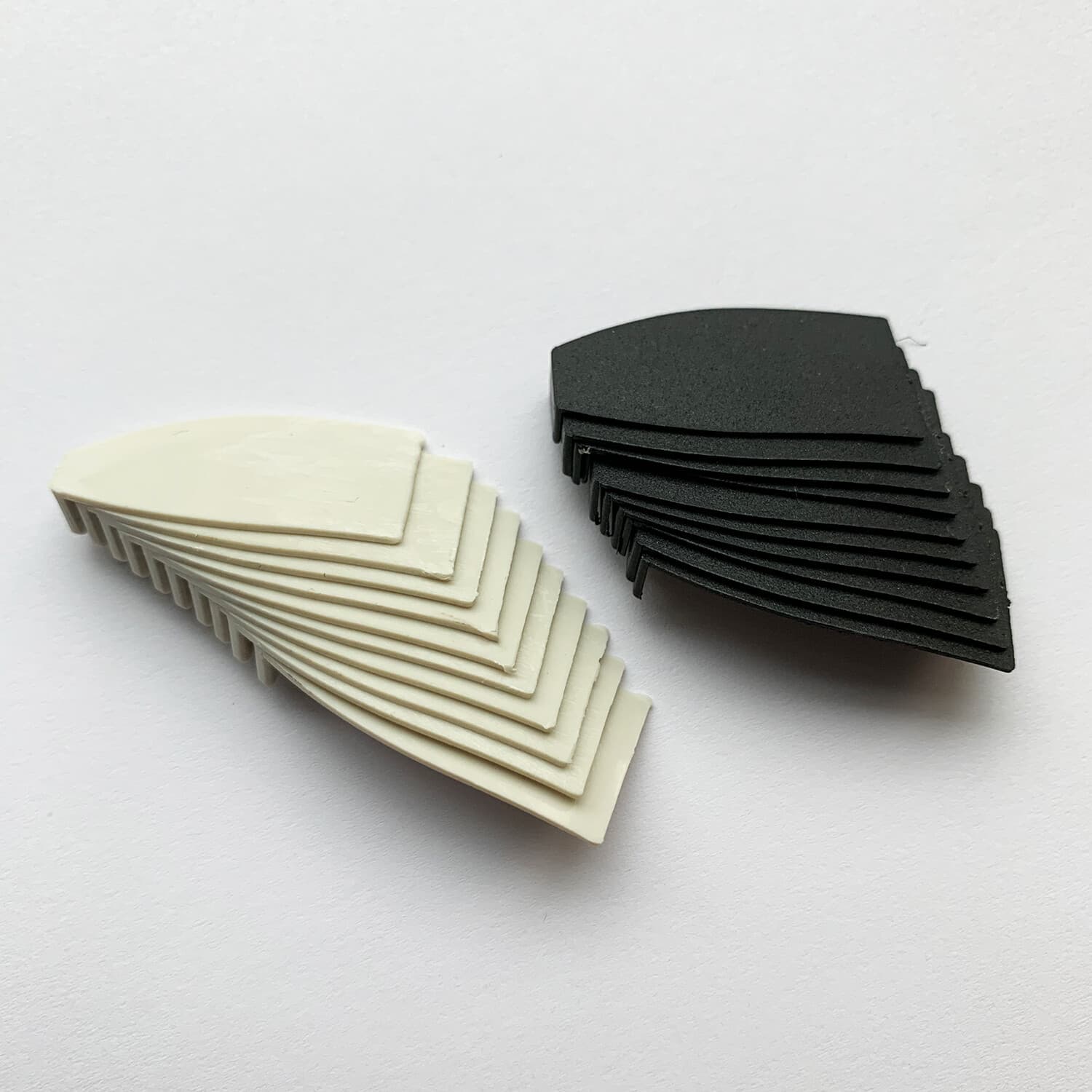 10 Violin Viola Bow Tip Material Black Plastic Tip + White Plastic Tip New 4