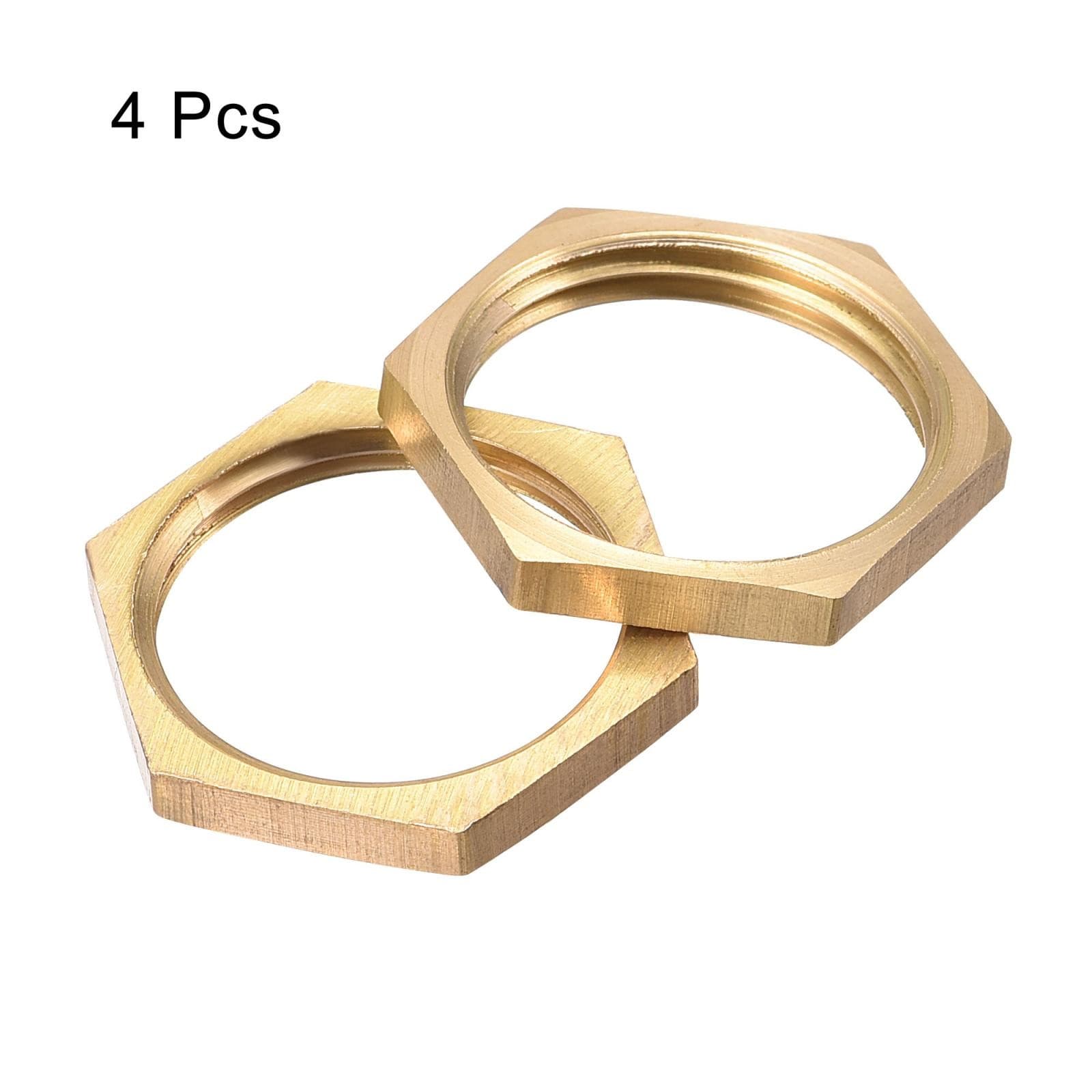 G3/4 Lock Nut, Hex Brass Female Locknut for Plumbing 4pcs 3