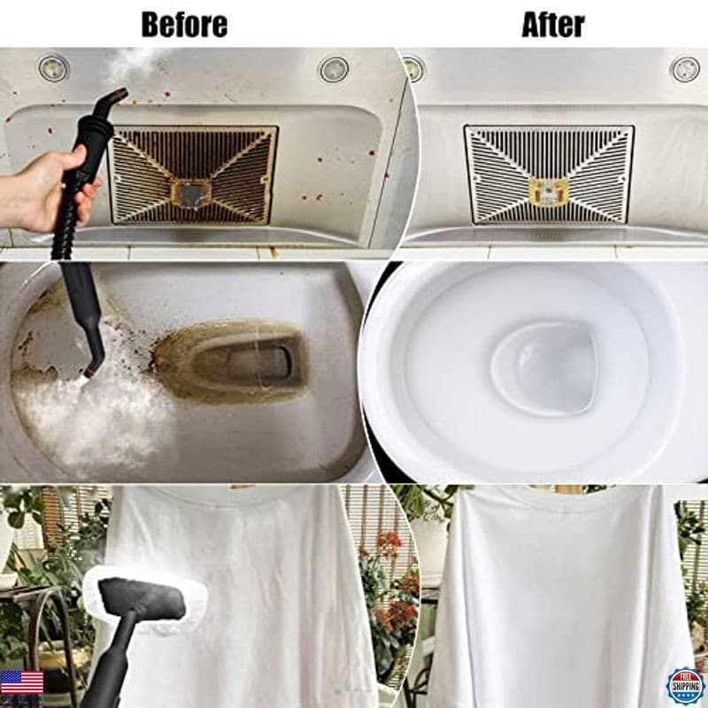 COSTWAY 1400W Handheld Steam Cleaner, 350ml, 17-Piece Kit, Portable Steamer 3