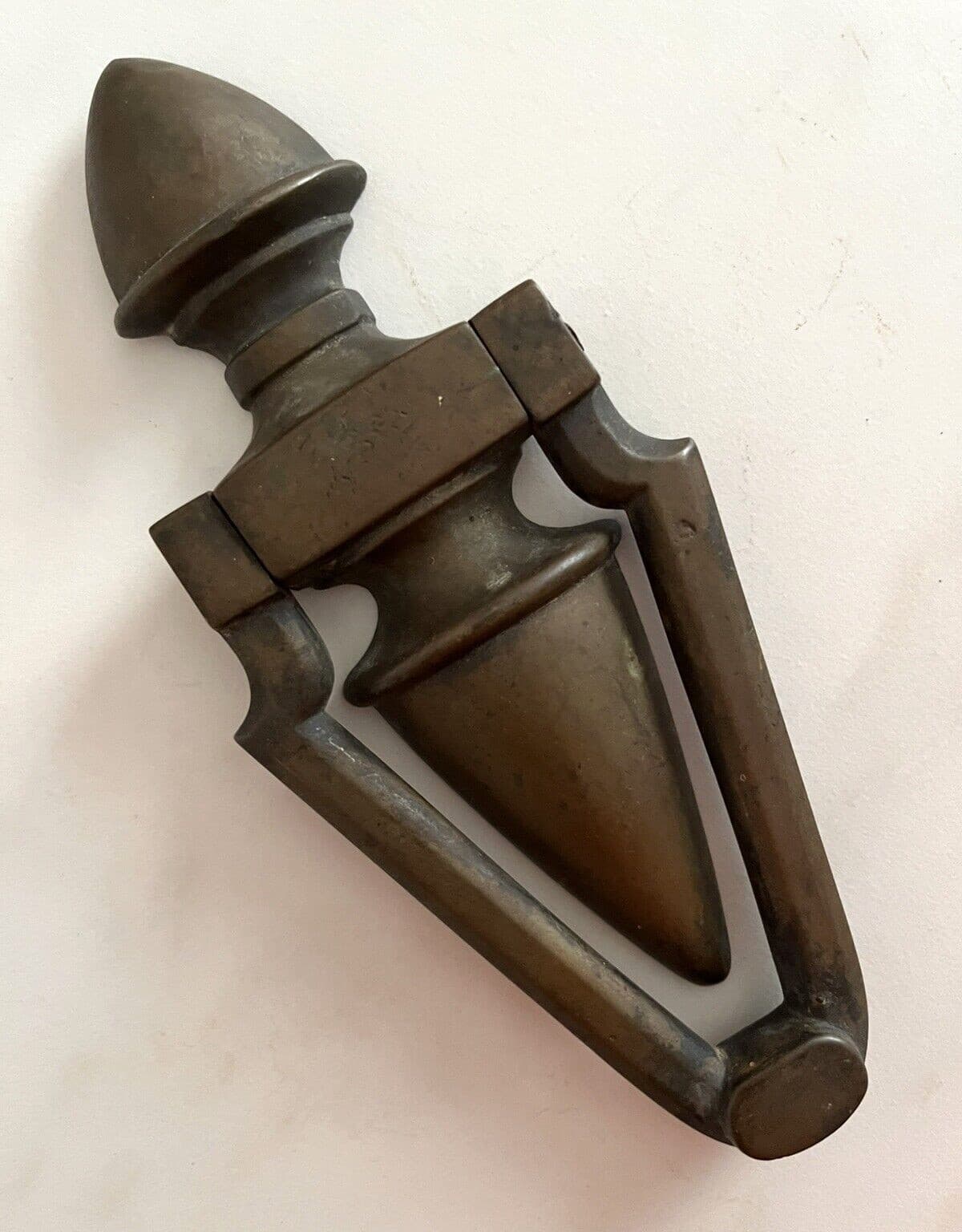 LARGE 8" ANTIQUE c.1890 BRONZE URN TORCHIERE ARCHITECTURAL SALVAGE DOORKNOCKER 2
