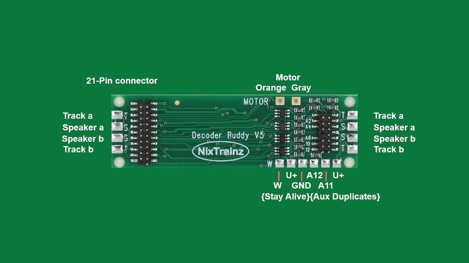Nixtrainz NTZ5 Decoder Buddy V5B | 12 Output | 2.2K resistors  21 Pin Main Board 3