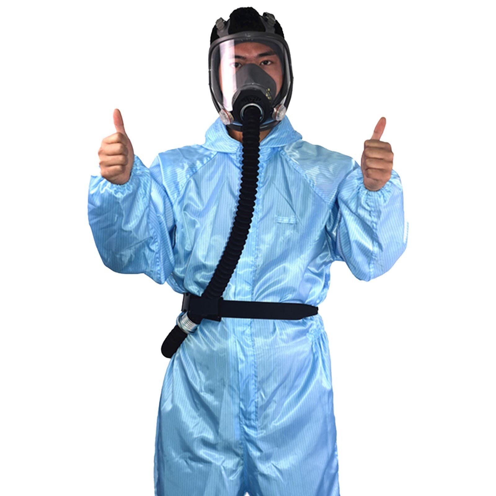 Portable Electric Full Face Gas Respirator Supplied Air Paint Spraying Chemical 3