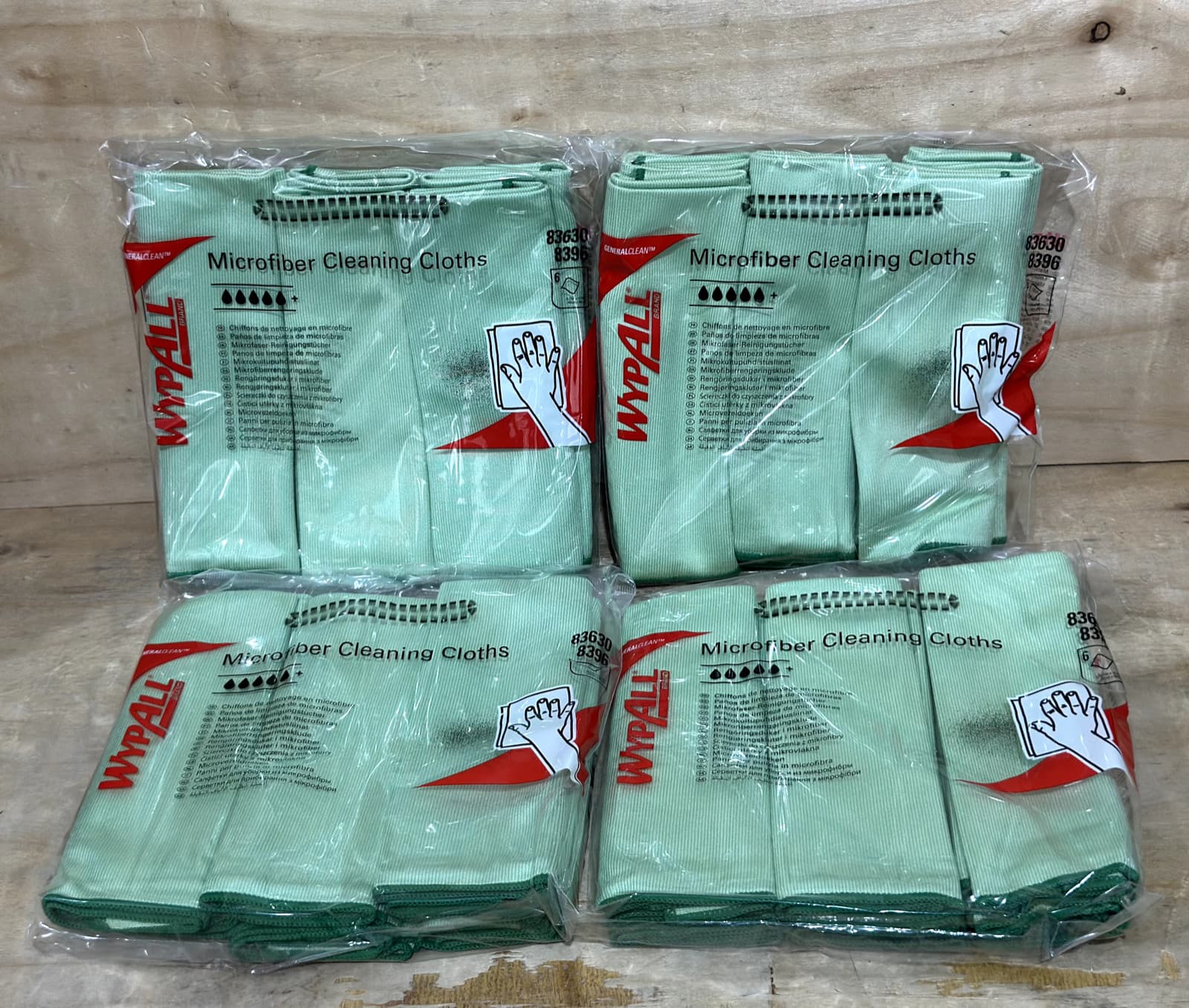 WypAll Microfiber Cloths 83630 / 8396 Green - Lot of 4 (24 Cloths)- FREE SHIP!!