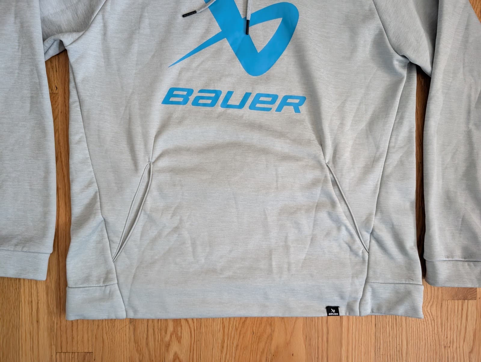 Bauer Adult Core Hoodie Lockup Grey Size Large Senior Mens Pullover Logo Hockey  2