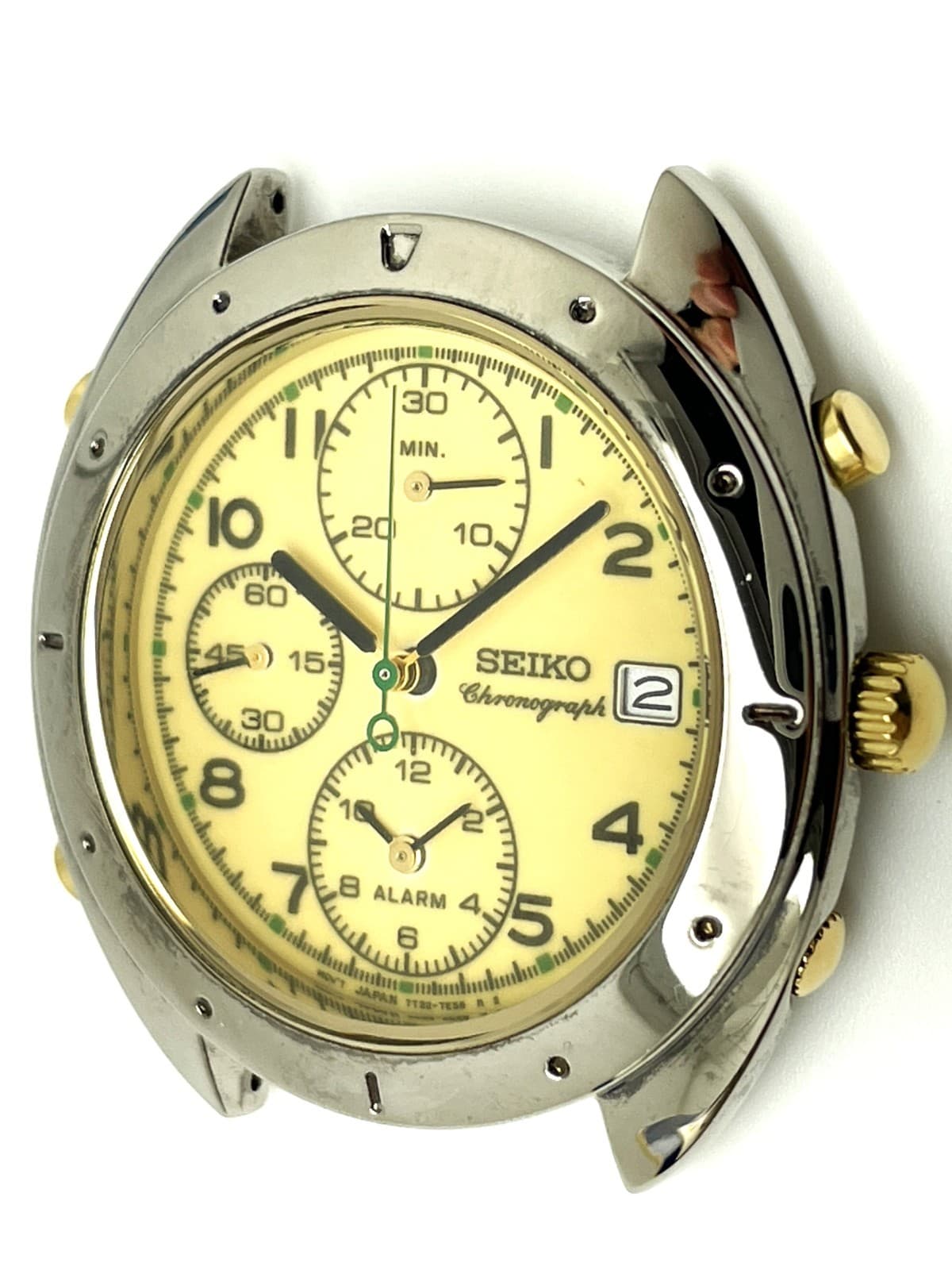 SEIKO WATCH PARTS MENS 7T32-7089 NOT-WORKING ALARM CHRONOGRAPH WATCH CASE SDWA23 2