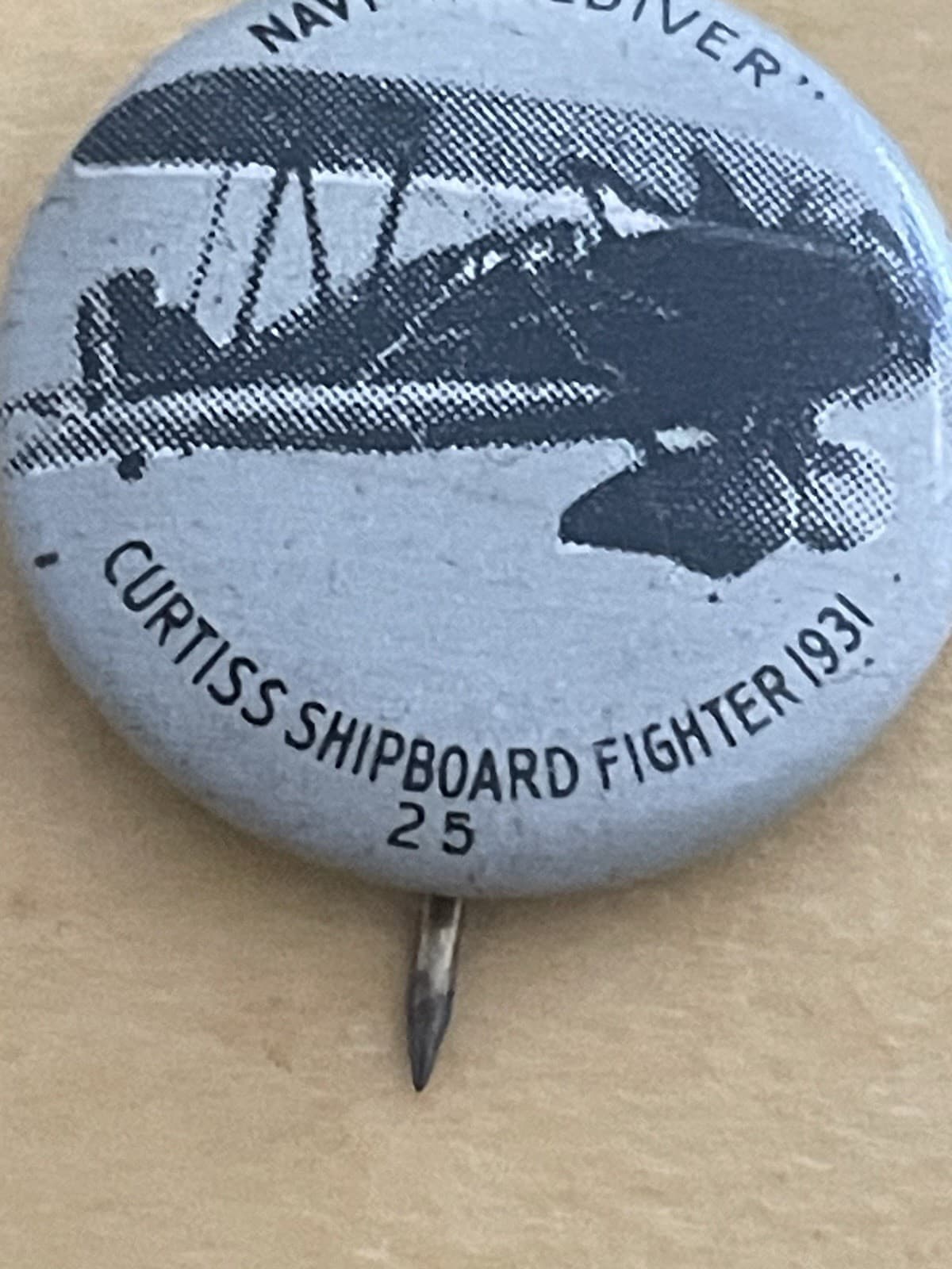 Navy “Helldiver” Pin 1931 Curtiss Shipboard Fighter 25 Greenduck Co. Chicago 3