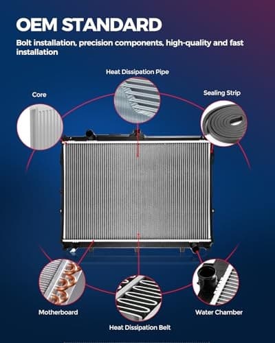  CU1998 Engine Radiator Replacement, Compatible with 1996-2002 4Runner  4