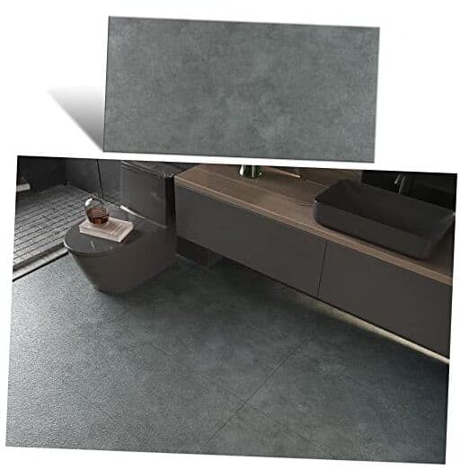  12''x24'' Peel and Stick Floor Tile Waterproof Grey Floor Tile Box of 24 Tiles